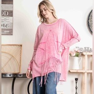 #116 New! Cotton Star Fringe Dress or Tunic Top